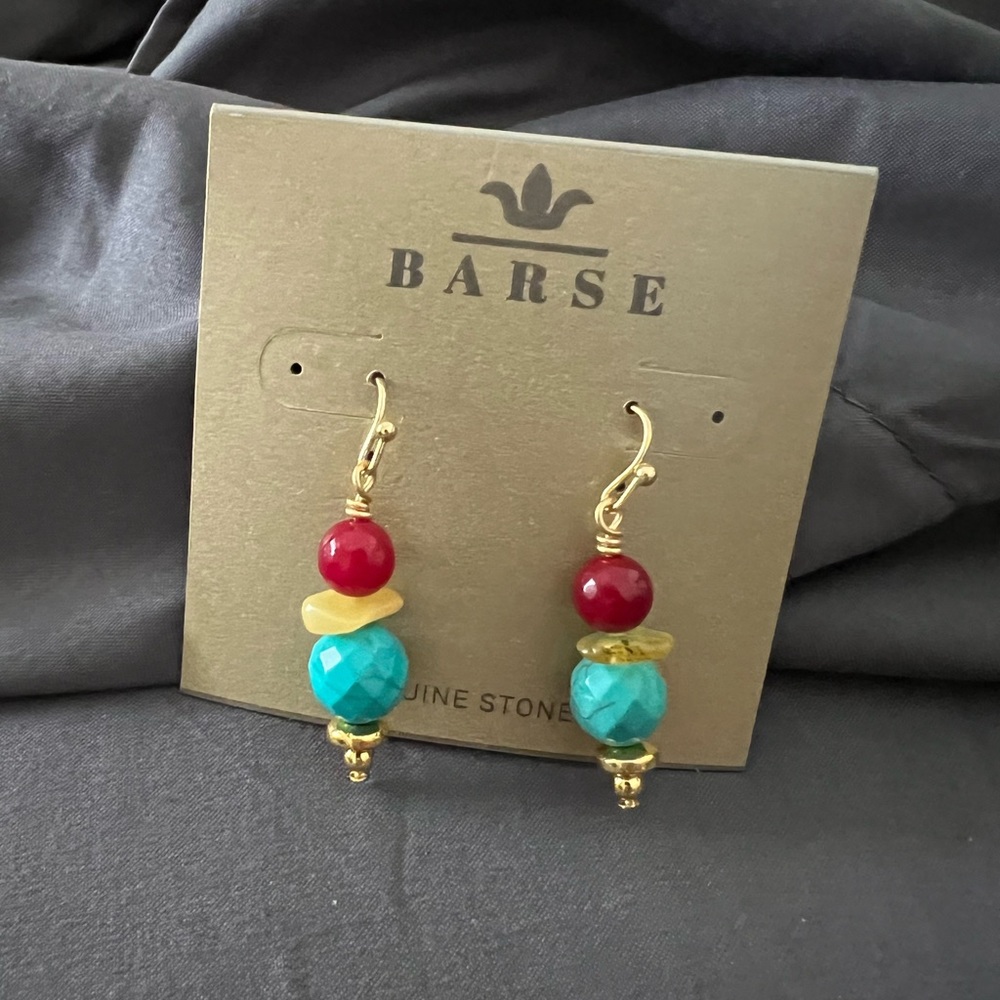 NWT Barse semi-precious earrings.